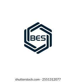 B E S design. White BES letter. BES, B E S letter logo design. B E S letter logo 