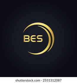 B E S design. Carta BES branca. Design do logotipo da letra BES, B E S. Logotipo da letra B E S 