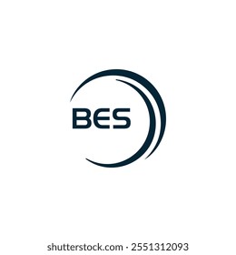 B E S design. White BES letter. BES, B E S letter logo design. B E S letter logo 