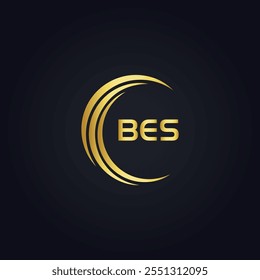 B E S design. Carta BES branca. Design do logotipo da letra BES, B E S. Logotipo da letra B E S 