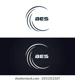 B E S design. White BES letter. BES, B E S letter logo design. B E S letter logo 