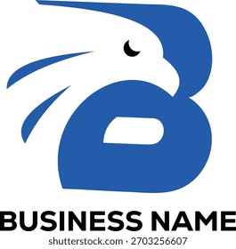 B Eagle Logotipo de negocio abstracto Letra Pequeña B Diseño de logotipo 