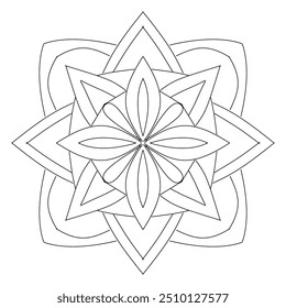 B	
	
Diseño fácil del mandala con líneas limpias para el libro de colorear, diseño del mandala para el libro de colorear de los adultos, tatuaje y arte creativo del mandala.
