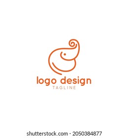 B Logotipo de elefante
diseño simple y limpio