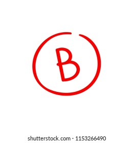B examination result grade red latter mark