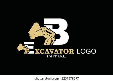 B Excavator Letter logo template for your branding.