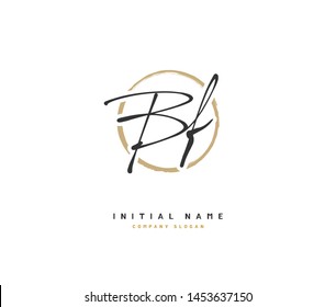 B F BF Beauty vector initial logo, handwriting logo of initial signature, wedding, fashion, jewerly, boutique, floral and botanical with creative template for any company or business.