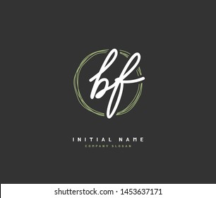 B F BF Beauty vector initial logo, handwriting logo of initial signature, wedding, fashion, jewerly, boutique, floral and botanical with creative template for any company or business.