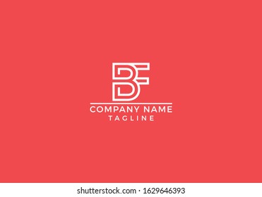B F BF logo abstract letter initial based icon graphic design in vector editable file.