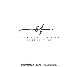 B F Initial handwriting logo