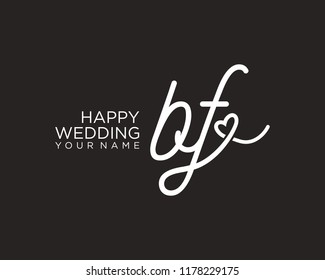 B F Initial handwriting logo
