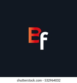 B & F  Letter logo design vector element
