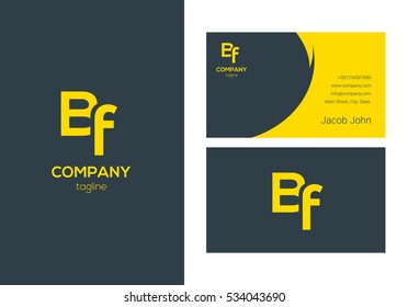 B & F Letter logo design vector element