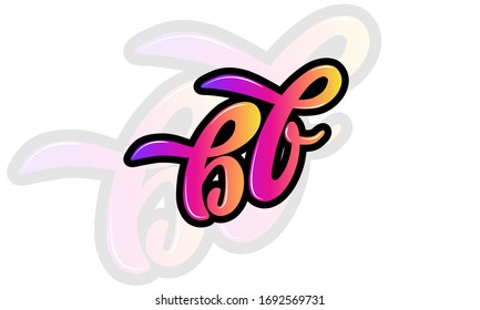 B & F Letter Logo icon elements. Creative Graphic Alphabet Symbol for Corporate Business Identity. Typographic Concept Icon design template
