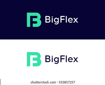 B & F Letter Logo icon elements. Creative Graphic Alphabet Symbol for Corporate Business Identity.  Typographic Concept Icon design template