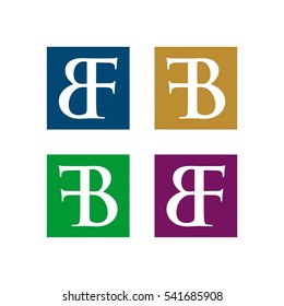 B F or F B Letter Logo Template Illustration Design. Vector EPS 10.