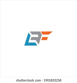 B F letter logo vector design on white color background. bf icon