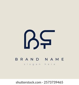B and F logo design. BF abstract Letters Logo Monogram. This logo design is the process of creating a visual symbol that represents a brand, company, or individual.