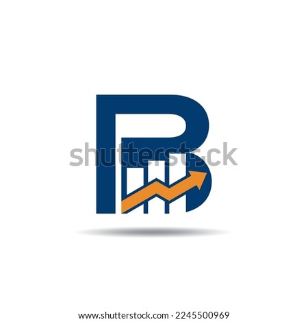 B Finance Logo. Financial Chart Illustration in the Letter B. Can be used for the Finance Business Logo with the Initial B.
