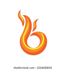 B fire logo template initial