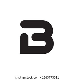 Logo de la tipografía plana y minimalista de B