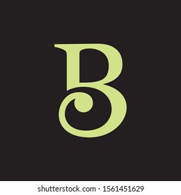 B Font Letter Initial Logo Stock Vector (Royalty Free) 1561451629 ...