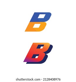 Diseño del tipo de letra B y del logotipo de la letra b con un concepto moderno. Plantilla de ilustración de letra de icono b vectorial