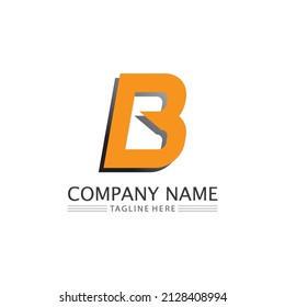 B font and Letter b logo design with modern concept. Icon letter b vector illustration template