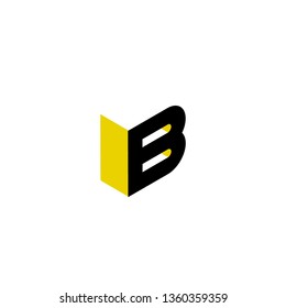 B Font logo. Modern design vector font for title, header, lettering. Corporate Vector abc technology typeface 