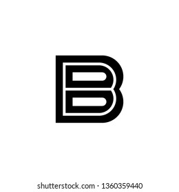 B Font logo. Modern design vector font for title, header, lettering. Corporate Vector abc technology typeface 
