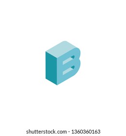 B Font logo. Modern design vector font for title, header, lettering. Corporate Vector abc technology typeface. 
