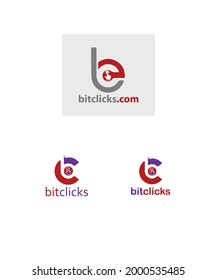 B Font And Text Bit Clicks Logo