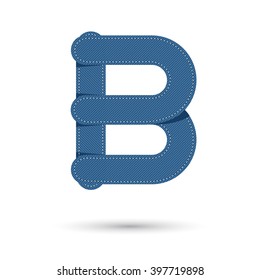 B Font Vector Blue Jeans On Stock Vector (Royalty Free) 397719898 ...