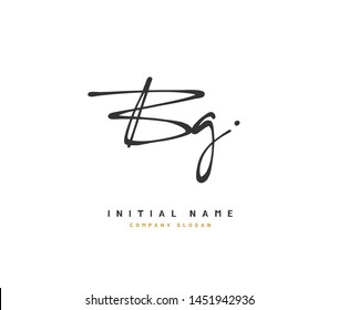 B G BG Beauty vector initial logo, handwriting logo of initial signature, wedding, fashion, jewerly, boutique, floral and botanical with creative template for any company or business.