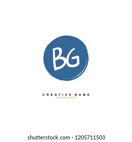 B G BG Initial abstract logo concept vector