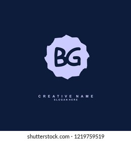 B G BG Initial logo template vector