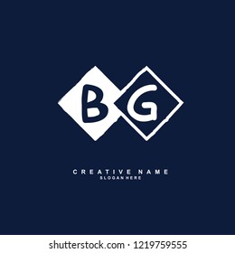 B G BG Initial logo template vector