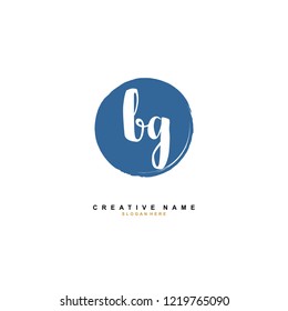B G BG Initial logo template vector