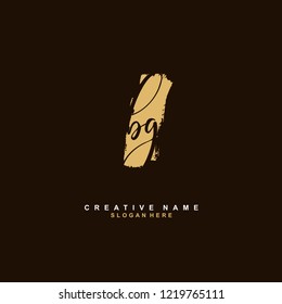 B G BG Initial logo template vector