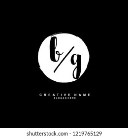 B G BG Initial logo template vector