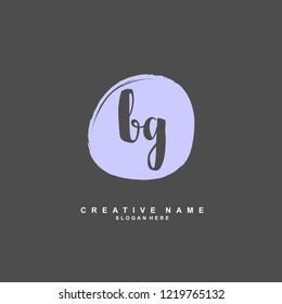 B G BG Initial logo template vector