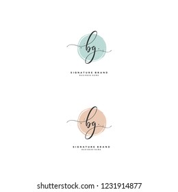 B G BG Initial logo template vector