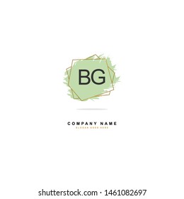 B G BG Initial logo template vector