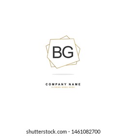 B G BG Initial logo template vector