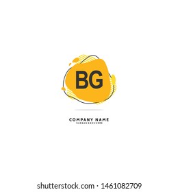 B G BG Initial logo template vector
