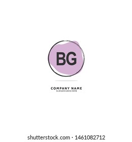 B G BG Initial logo template vector