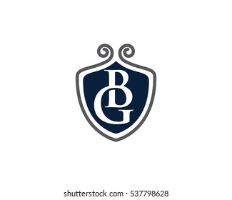 B, G, BG Letter Logo Business professional logo template