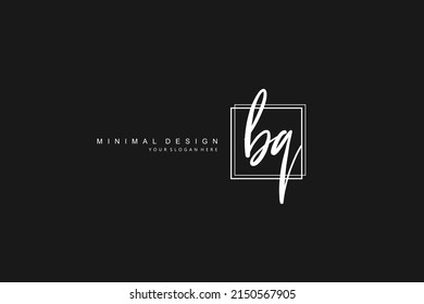 Logotipo B G BG, escritura manuscrita inicial o manuscrita para la identidad. Logo con firma y estilo dibujado a mano.