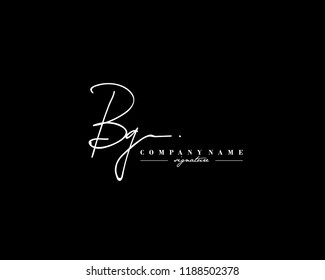 B G BG Signature initial logo template vector