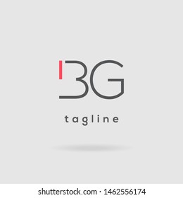 B G double letter logo design vector template